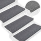 VidaXL Tappetini per scale autoadesivi 30 pezzi 65x24,5x3,5 cm grigio