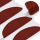 VidaXL tappetini per scale autoadesivi 30 pezzi 56x17x3 cm rosso