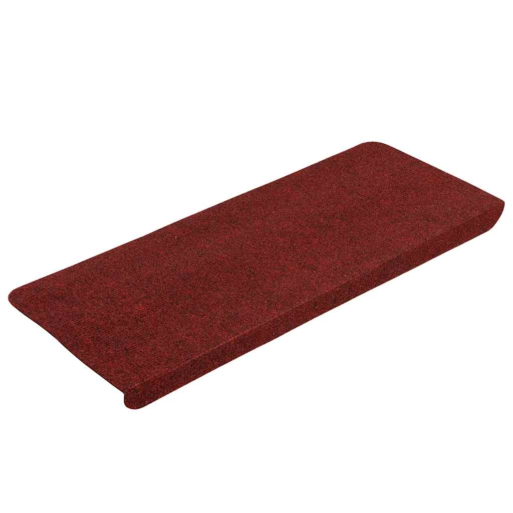 VidaXL Tappetini per scale autoadesivi 30 pezzi 65x24,5x3,5 cm rosso