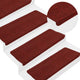 VidaXL Tappetini per scale autoadesivi 30 pezzi 65x24,5x3,5 cm rosso