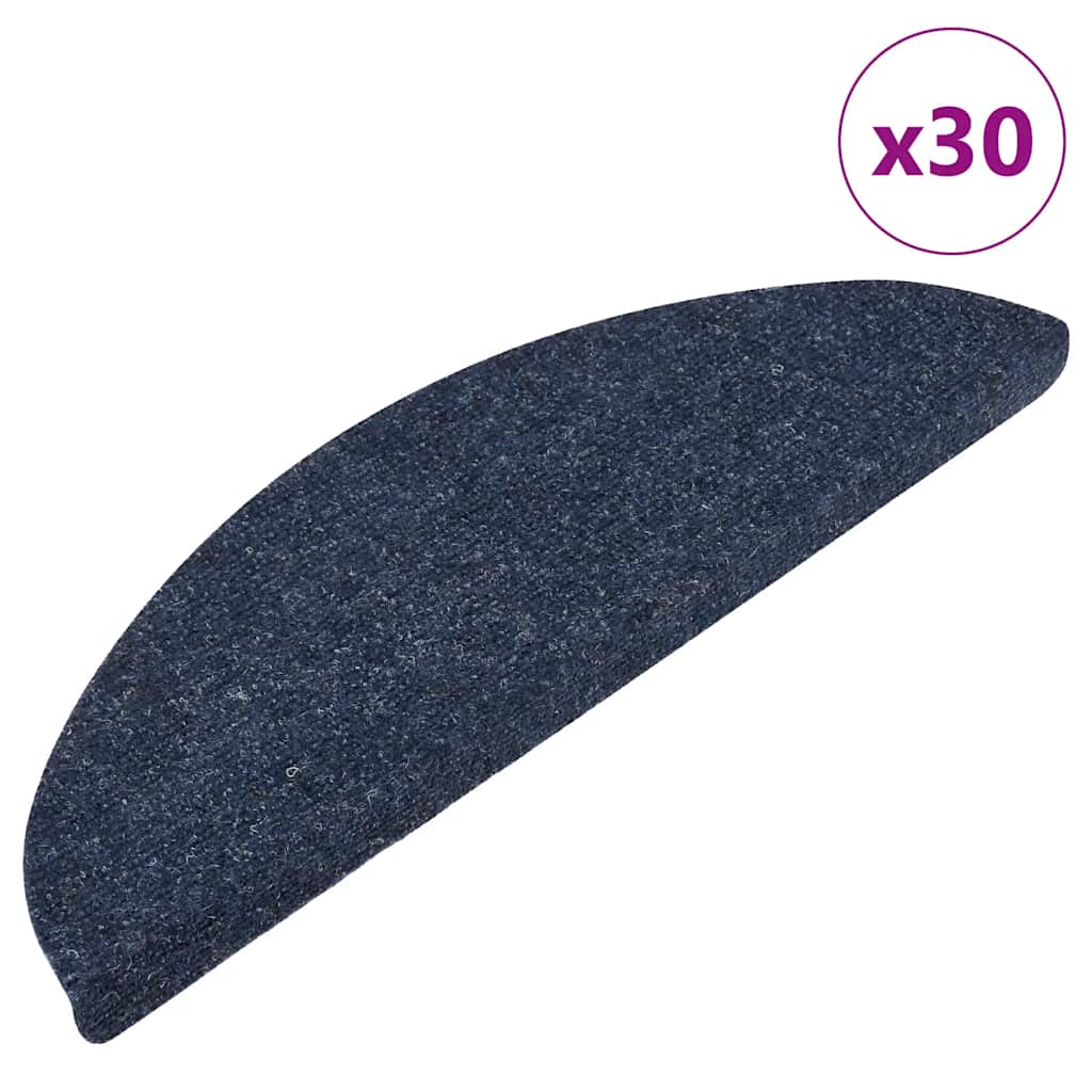 VidaXL tappetini per scale autoadesivi 30 pezzi 56x17x3 cm blu