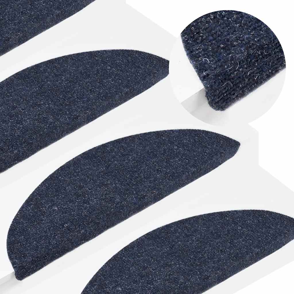VidaXL tappetini per scale autoadesivi 30 pezzi 56x17x3 cm blu