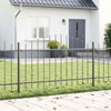 Valla de jardín Vidaxl 2 piezas gris 170 x 140 cm acero con recubrimiento en polvo
