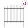 Valla de jardín Vidaxl 2 piezas gris 170 x 165 cm acero con recubrimiento en polvo