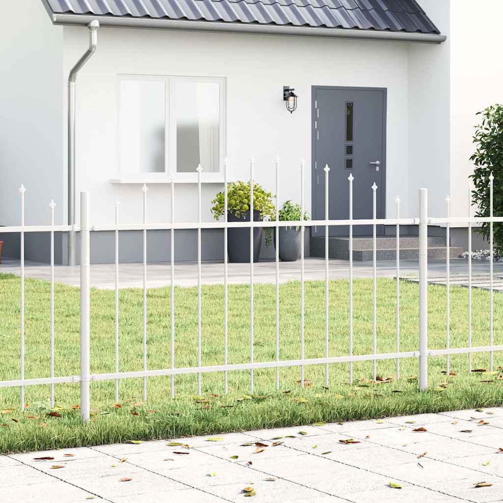 Vidaxl tuinhek 2 pcs wit 170 x 140 cm gepoedercoat staal