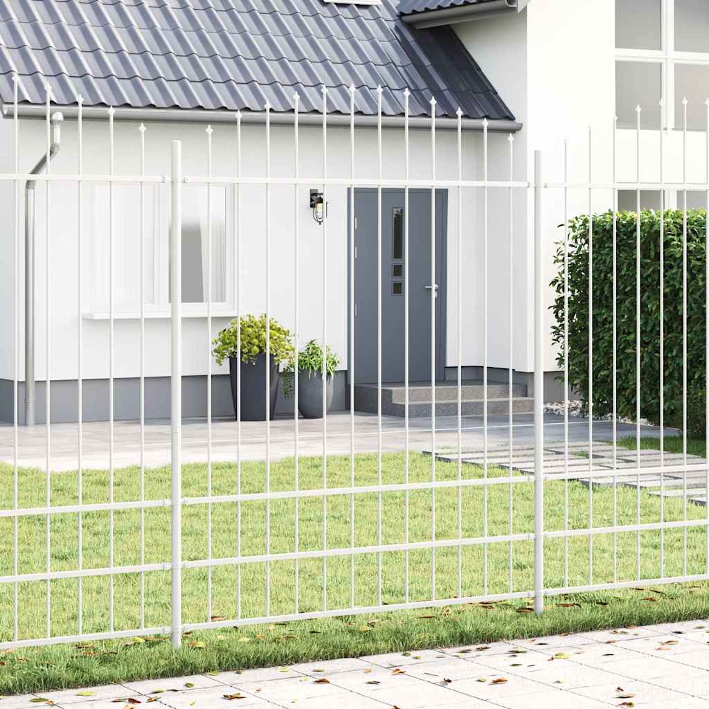Vidaxl tuinhek 2 pcs wit 170 x 225 cm gepoedercoat staal