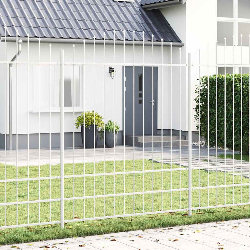 Vidaxl tuinhek 2 pcs wit 170 x 225 cm gepoedercoat staal