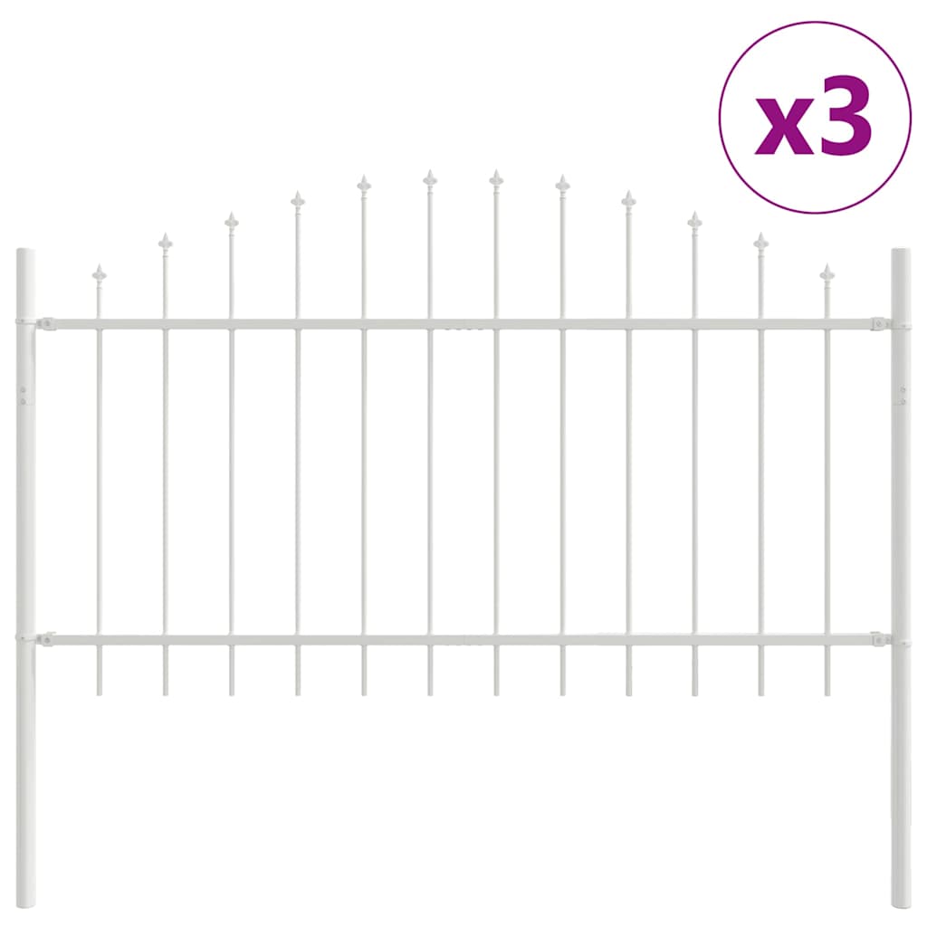 Vidaxl tuinhek 3 pcs wit 170 x 140 cm gepoedercoat staal