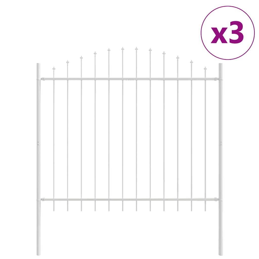 Vidaxl tuinhek 3 pcs wit 170 x 190 cm gepoedercoat staal