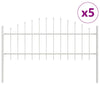 Vidaxl tuinhek 5 pcs wit 170 x 140 cm gepoedercoat staal