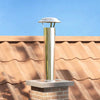 Prolunga per testata camino Vidaxl argento 24 x 24 x 50 cm in acciaio inox