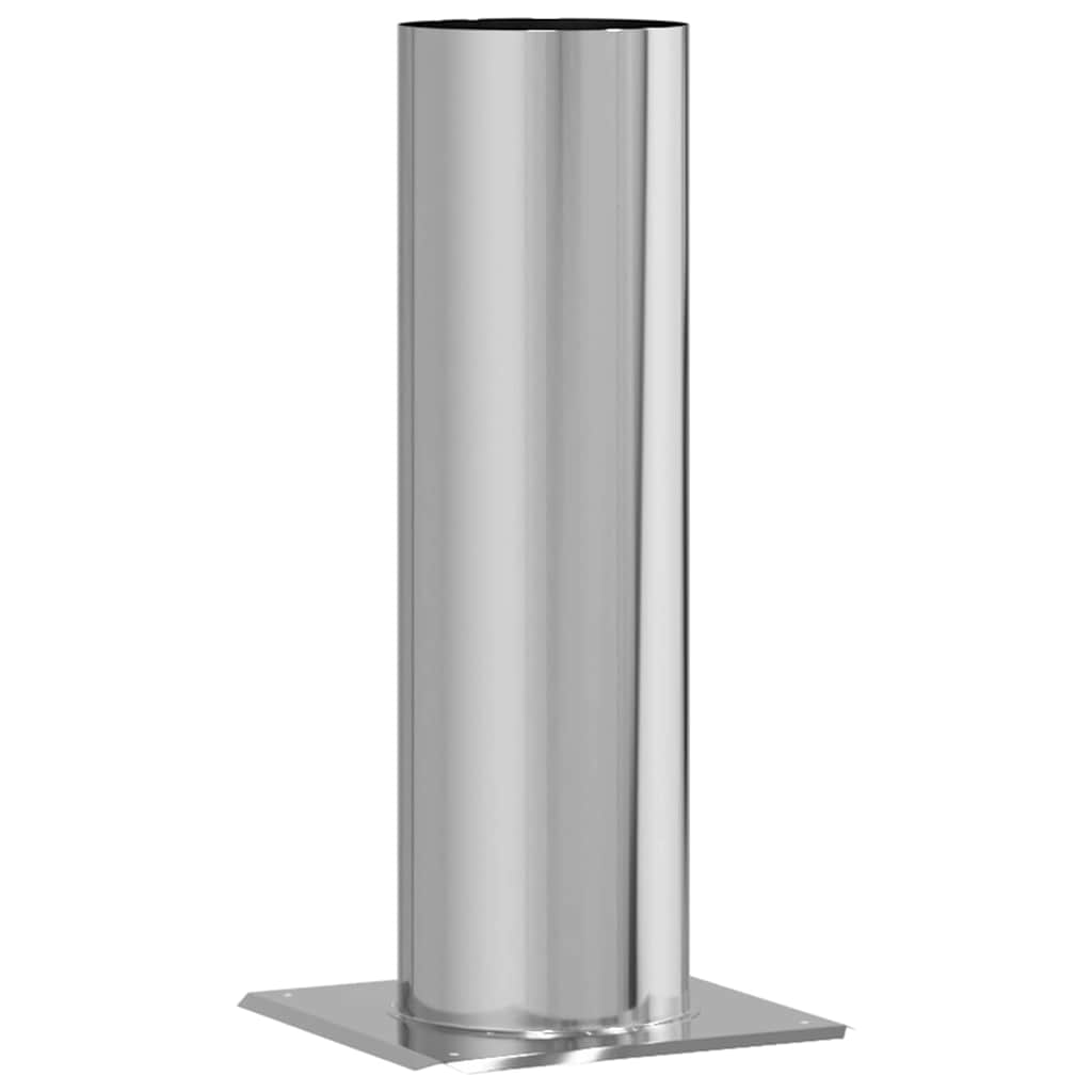 Prolunga per testata camino Vidaxl argento 26 x 26 x 50 cm in acciaio inox
