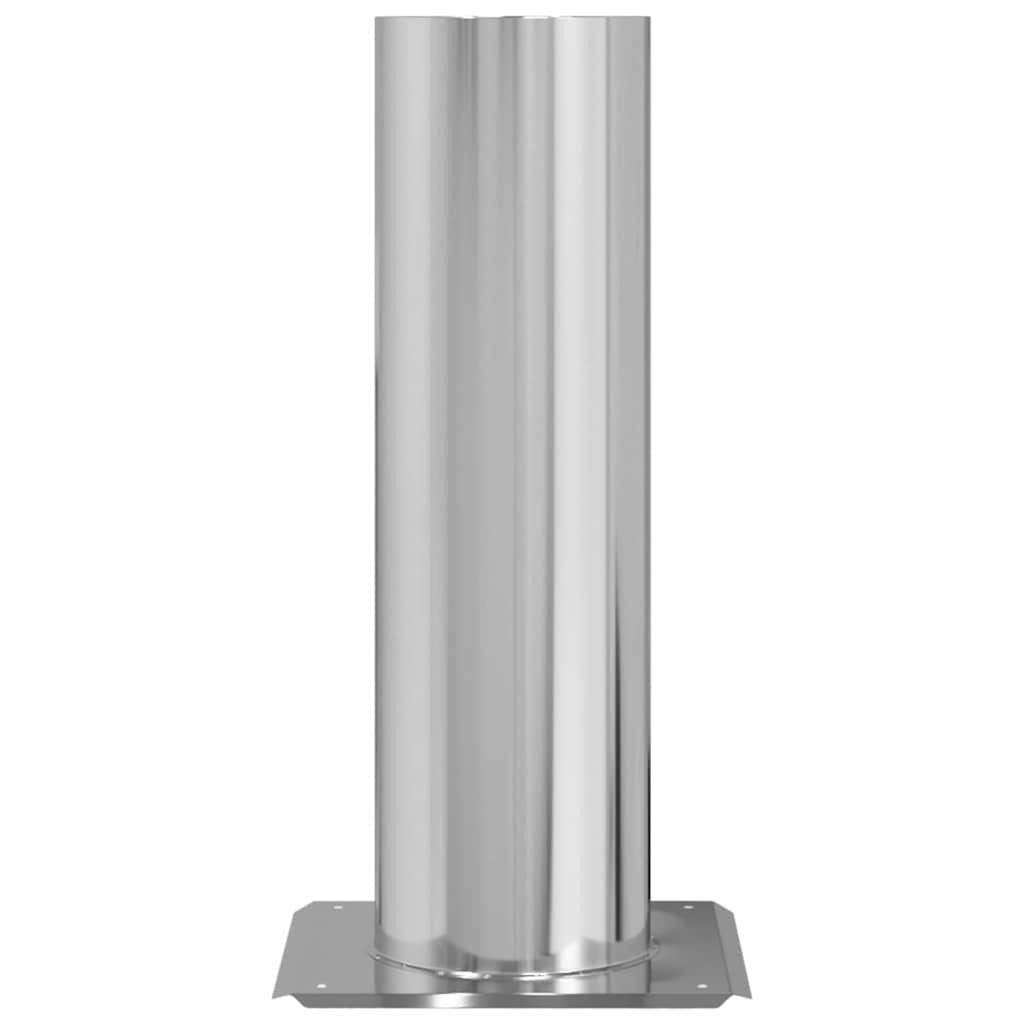 Prolunga per testata camino Vidaxl argento 26 x 26 x 50 cm in acciaio inox