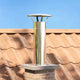 Vidaxl extensión de cabezal de chimenea plata 29 x 29 x 50 cm acero inoxidable