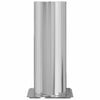 Vidaxl extensión de cabezal de chimenea plata 29 x 29 x 50 cm acero inoxidable