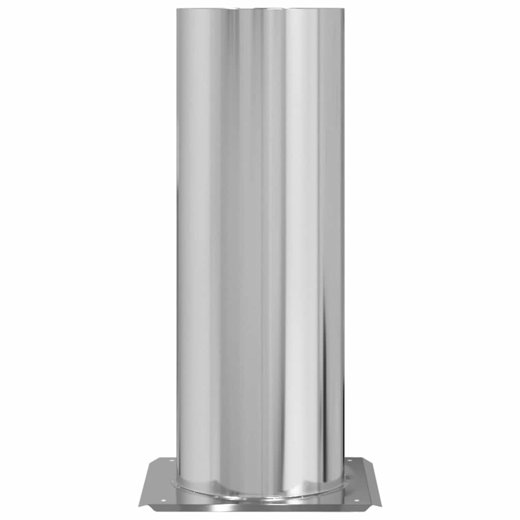 Vidaxl extensión de cabezal de chimenea plata 29 x 29 x 50 cm acero inoxidable