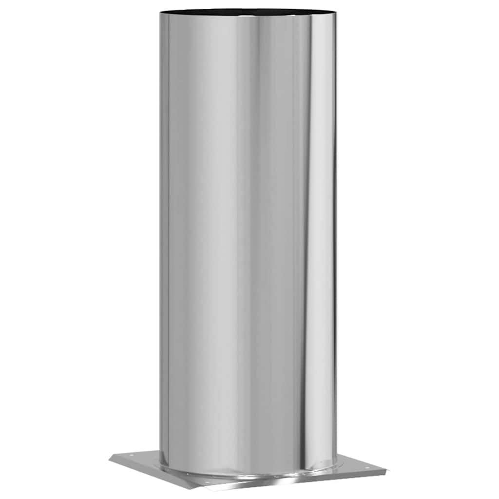 Prolunga per testata camino Vidaxl argento 31 x 31 x 50 cm in acciaio inox