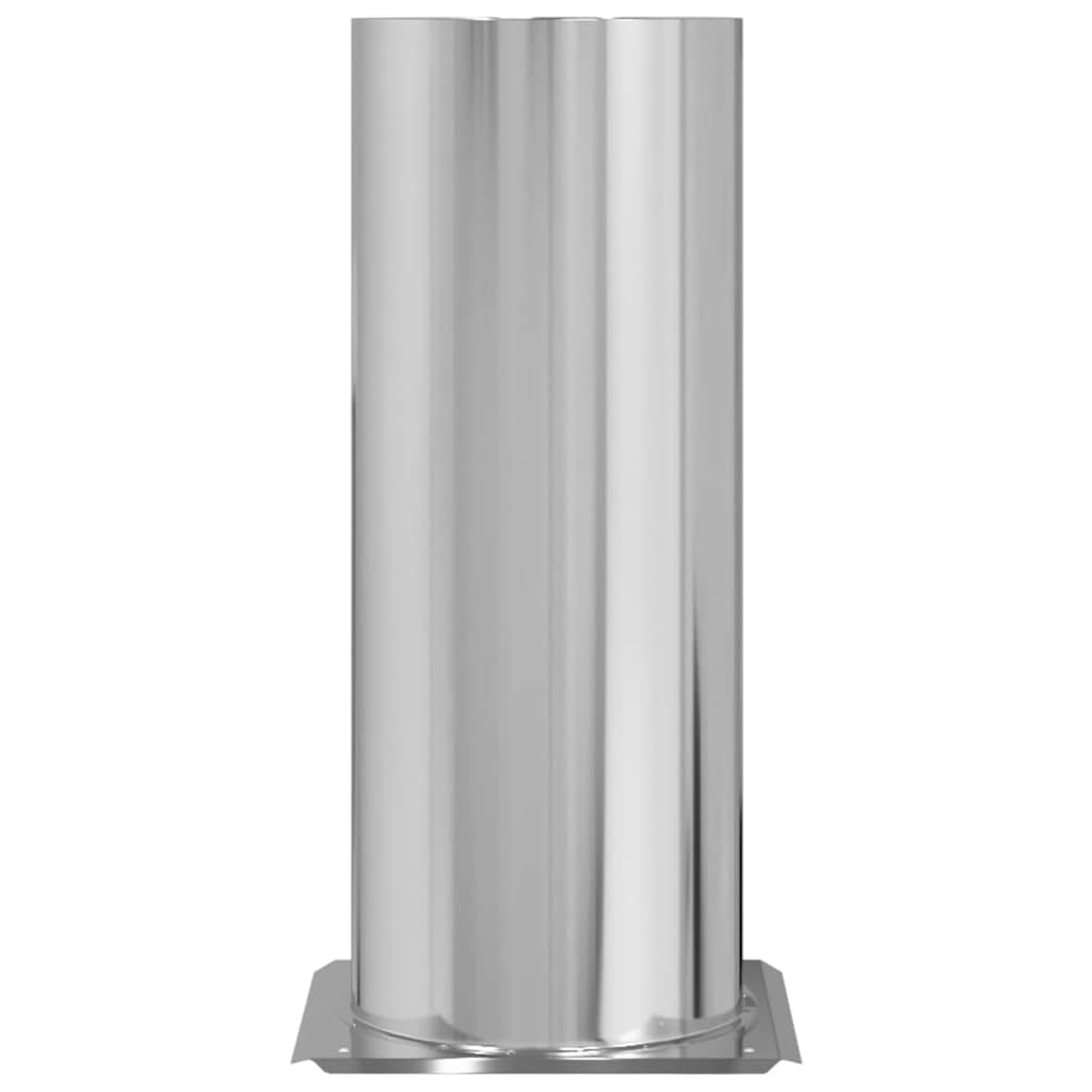 Prolunga per testata camino Vidaxl argento 31 x 31 x 50 cm in acciaio inox