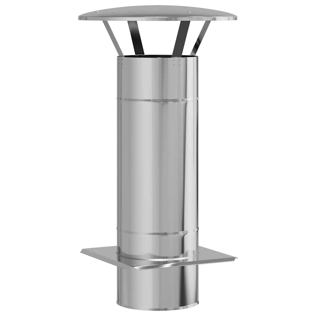 Vidaxl extensión de repisa plata 35 x 35 x 65 cm acero inoxidable