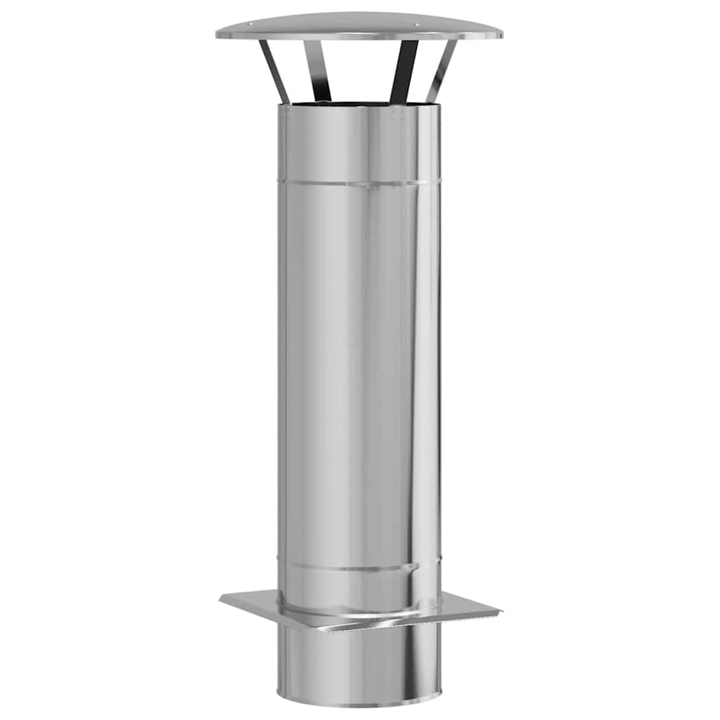 Vidaxl extensión de repisa plata 35 x 35 x 82 cm acero inoxidable