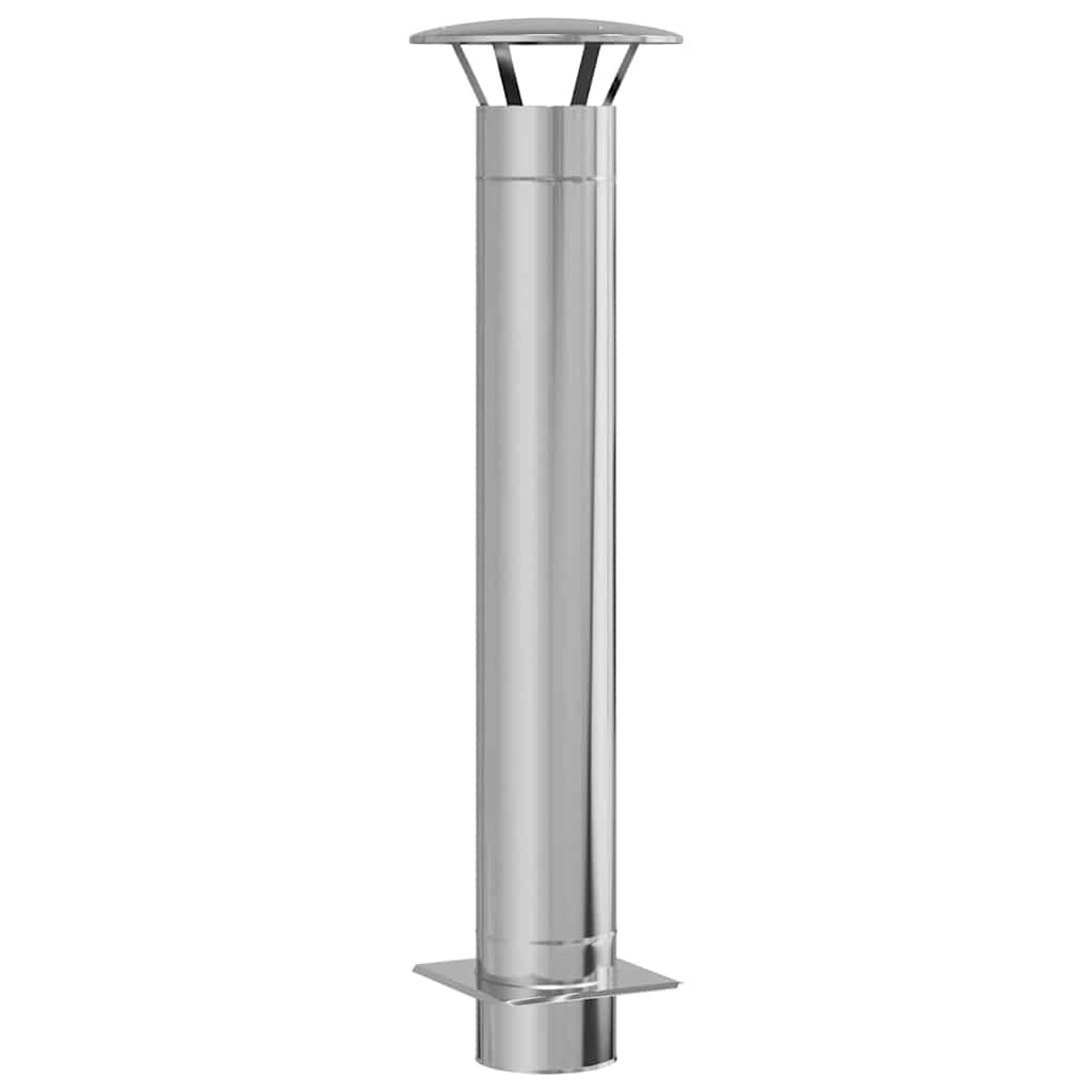 Vidaxl extensión de repisa plata 35 x 35 x 132 cm acero inoxidable