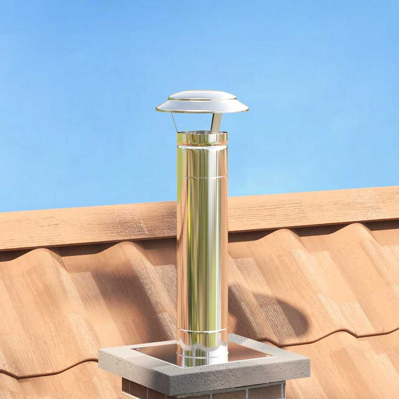Vidaxx protección contra la lluvia para chimenea plata 20 x 20 x 18 cm