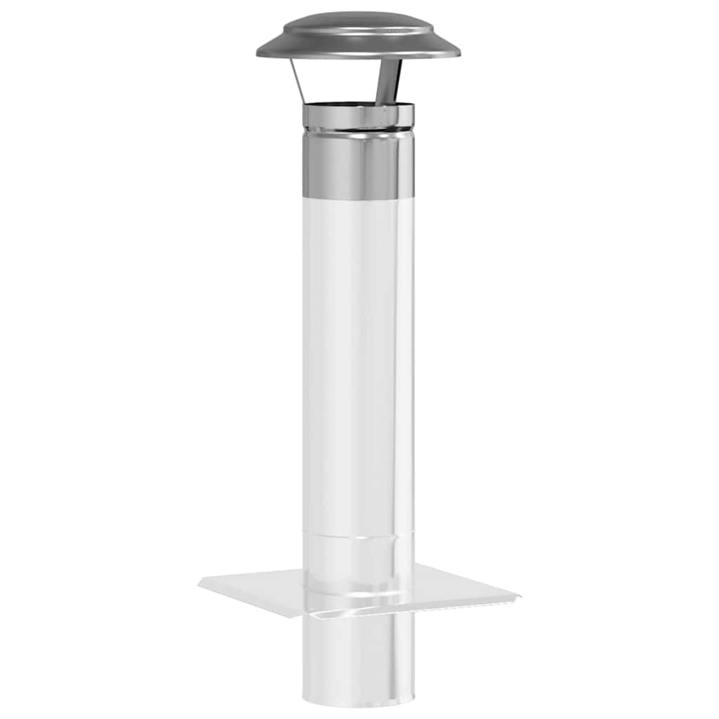 Vidaxx protección contra la lluvia para chimenea plata 20 x 20 x 18 cm