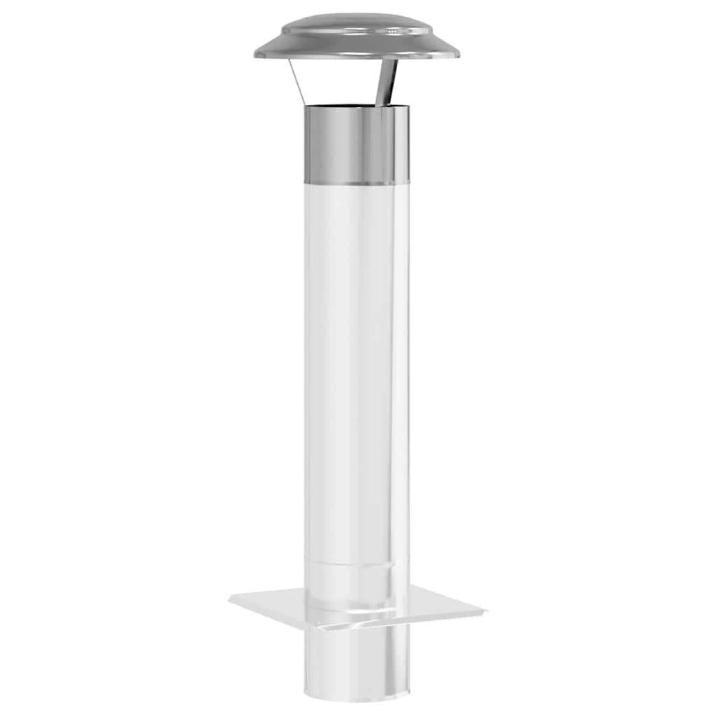 Vidaxx protección contra la lluvia para chimenea plateada 25 x 25 x 20 cm
