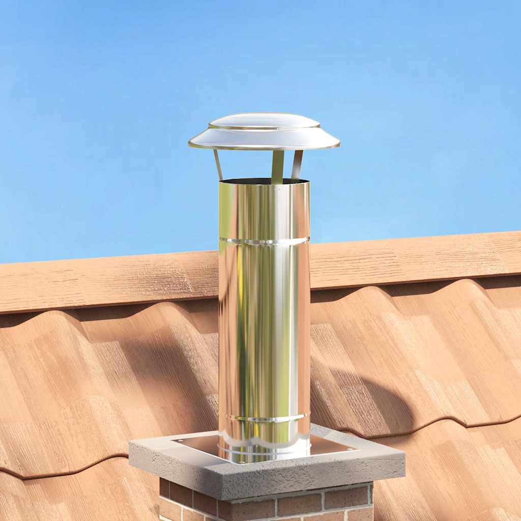 Vidaxx protección contra la lluvia para chimenea plateada 25 x 25 x 20 cm