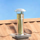Vidaxx protección contra la lluvia para chimenea plateada 25 x 25 x 20 cm