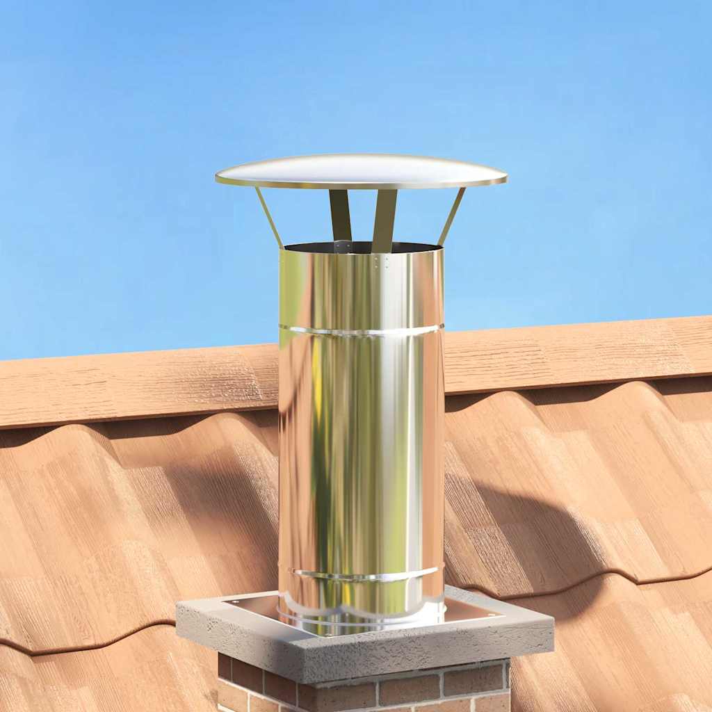 Vidaxx protección contra la lluvia para chimenea plateada 35 x 35 x 20 cm