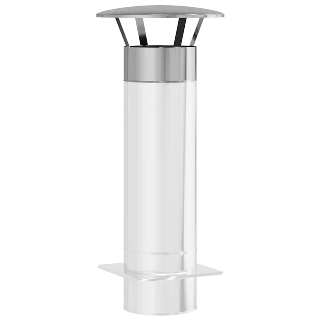 Vidaxx protección contra la lluvia para chimenea plateada 35 x 35 x 20 cm