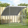Pollaio Vidaxl argento 2 x 2 x 2 m in acciaio zincato