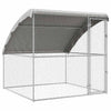 Cuccia per cani Vidaxl con contenitore argento 2 x 2 x 2 m in acciaio zincato
