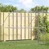 Caseta para perros vidaxl con almacenaje plata 2 x 2 x 2 m acero galvanizado