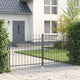 Vidaxx puerta doble con cerradura gris 299,5 x 174,5 cm acero