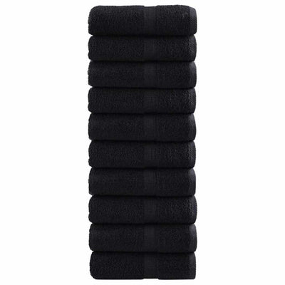 VidaXL toalla para invitados solund 50 uds negro 30 x 30 cm 550 g/m²