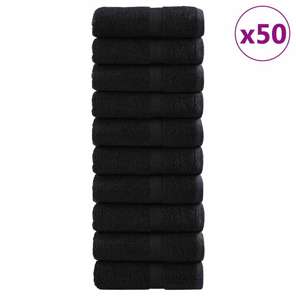 Vidaxl gastendoek solund 50 pcs zwart 30 x 50 cm 550 gsm