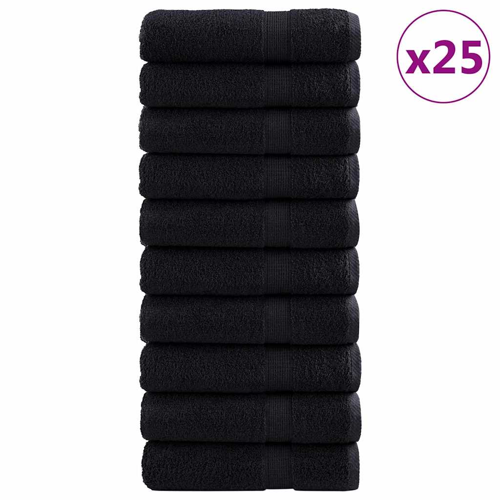 Vidaxl gastendoek solund 25 pcs zwart 70 x 140 cm 550 gsm