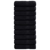 VidaXL toalla para invitados solund 25 uds negro 100 x 150 cm 550 g/m²