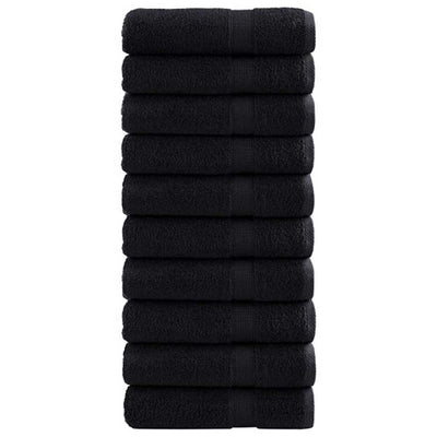 VidaXL toalla para invitados solund 25 uds negro 100 x 150 cm 550 g/m²