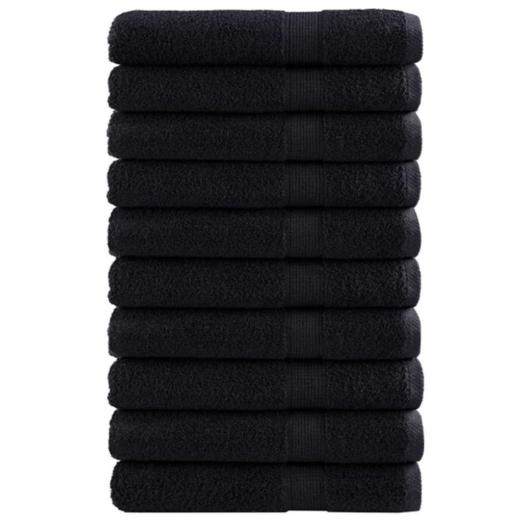 VidaXL asciugamano ospite solund 25 pz nero 80 x 200 cm 550 g/mq