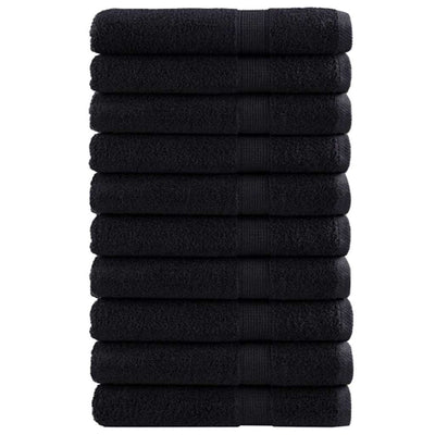VidaXL toalla para invitados solund 25 uds negro 80 x 200 cm 550 g/m²