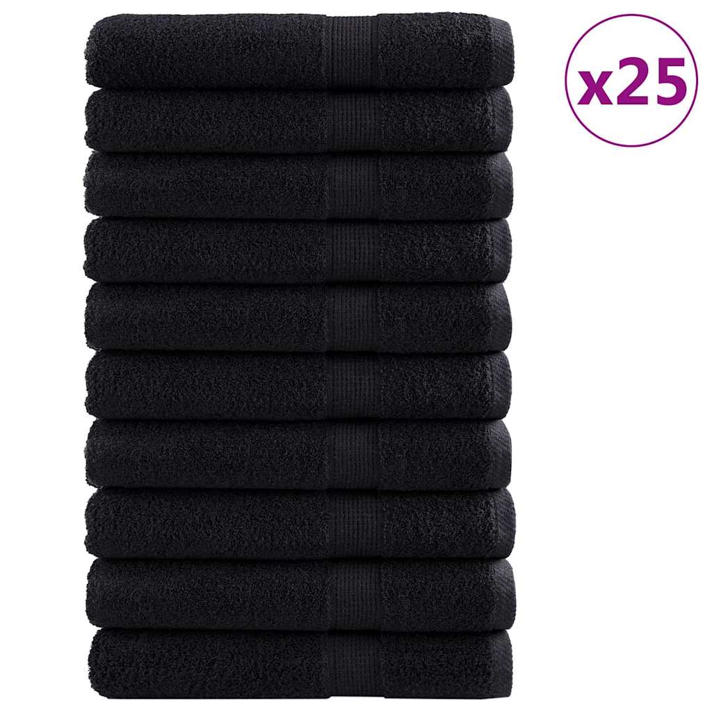 Vidaxl gastendoek solund 25 pcs zwart 100 x 200 cm 550 gsm