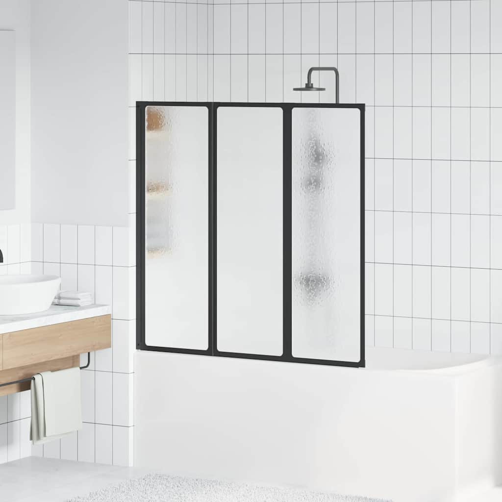 Parete doccia Vidaxx nera 120 x 2 x 117 cm alluminio