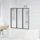 Parete doccia Vidaxx nera 120 x 2 x 117 cm alluminio