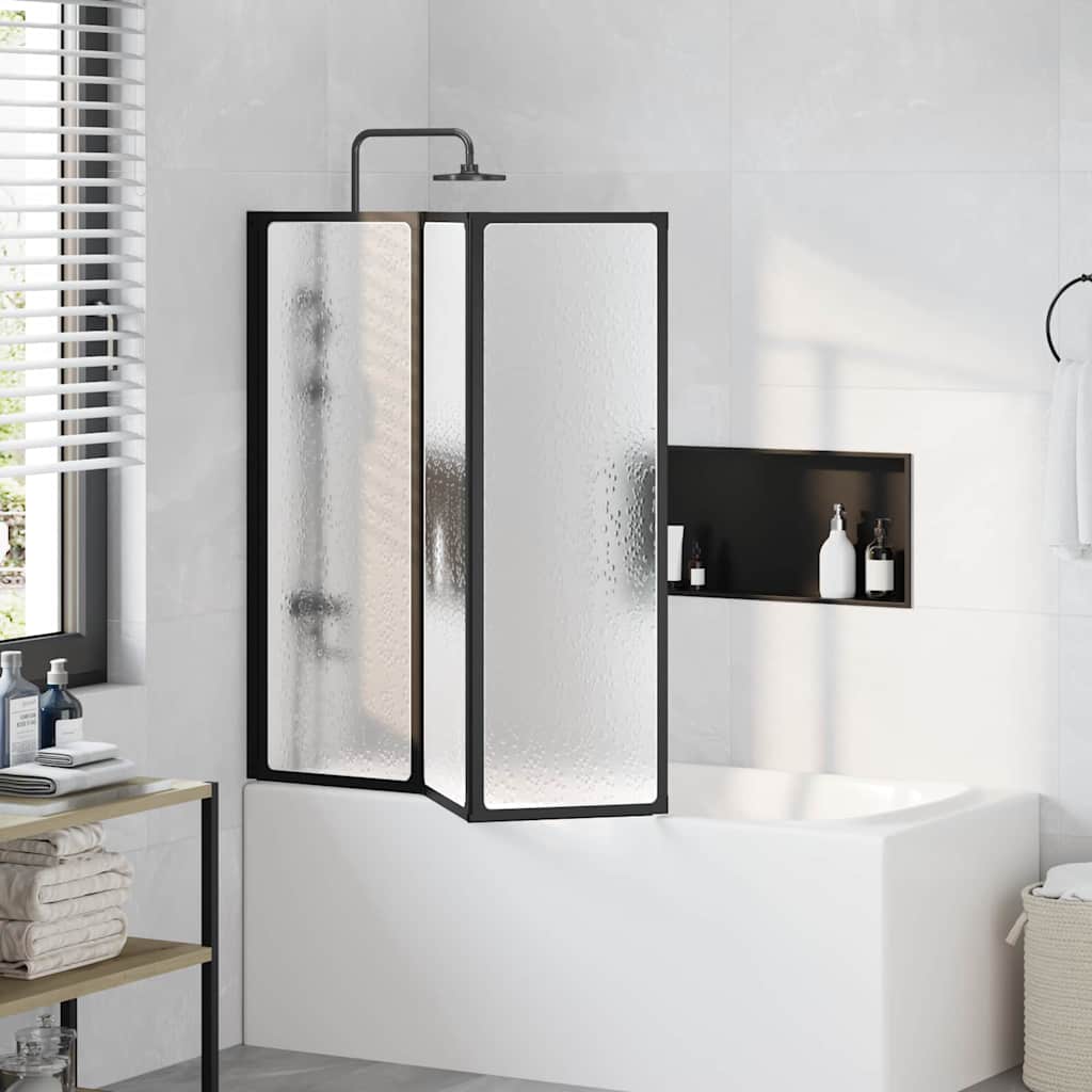 Parete doccia Vidaxx nera 120 x 2 x 117 cm alluminio