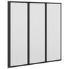 Parete doccia Vidaxx nera 120 x 2 x 117 cm alluminio