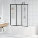 Parete doccia Vidaxx nera 132 x 2 x 140 cm alluminio