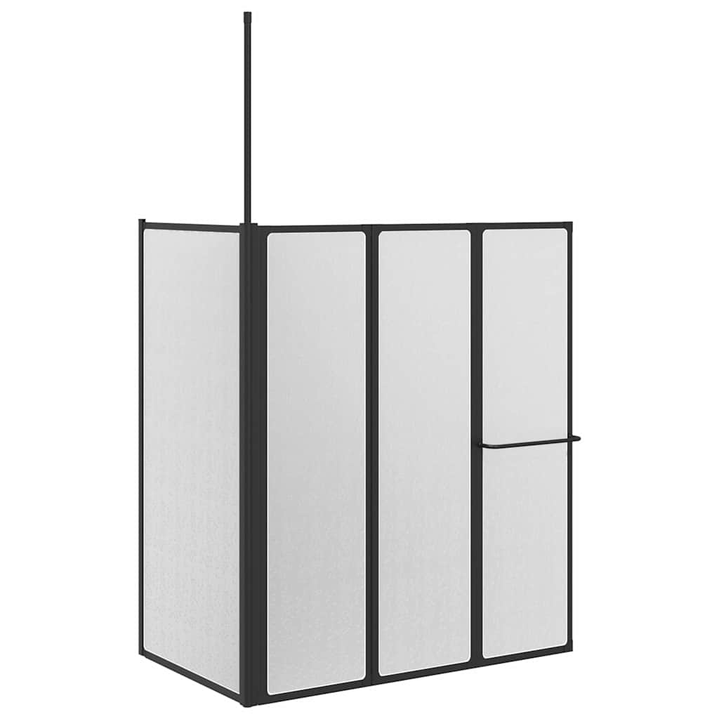 Mampara de ducha vidaxx blanca 120 x 70 x 137 cm aluminio